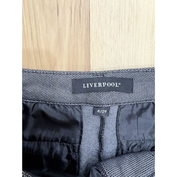 Liverpool Gray Birdseye Ankle Dress Pants 8 - Picture 2 of 4